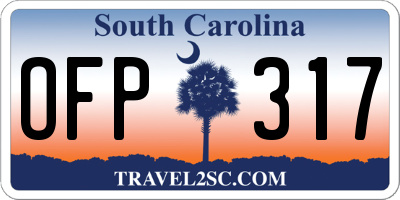 SC license plate OFP317
