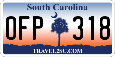 SC license plate OFP318