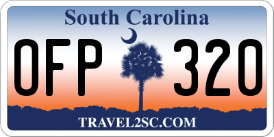 SC license plate OFP320