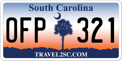 SC license plate OFP321