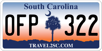 SC license plate OFP322