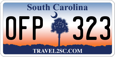 SC license plate OFP323
