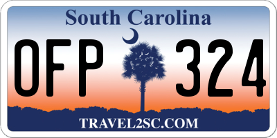 SC license plate OFP324