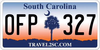 SC license plate OFP327