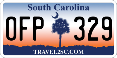 SC license plate OFP329