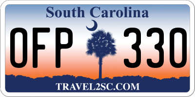 SC license plate OFP330