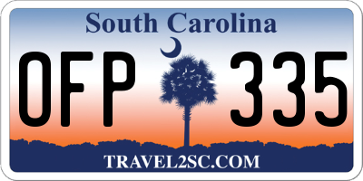 SC license plate OFP335