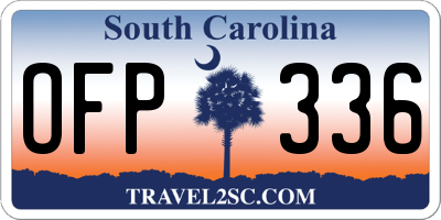 SC license plate OFP336