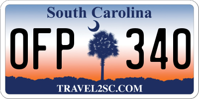 SC license plate OFP340