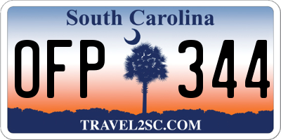 SC license plate OFP344