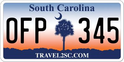 SC license plate OFP345