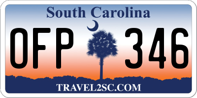 SC license plate OFP346