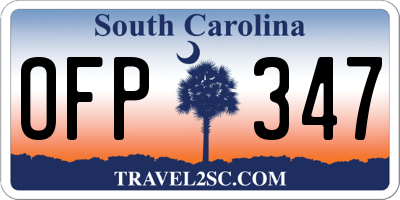 SC license plate OFP347