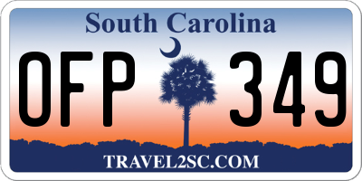 SC license plate OFP349