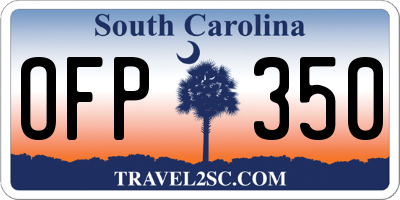 SC license plate OFP350