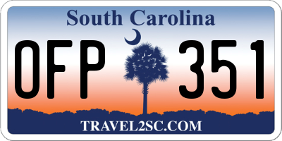 SC license plate OFP351