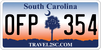 SC license plate OFP354