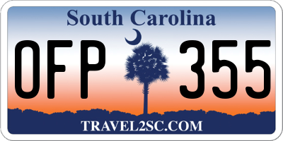 SC license plate OFP355