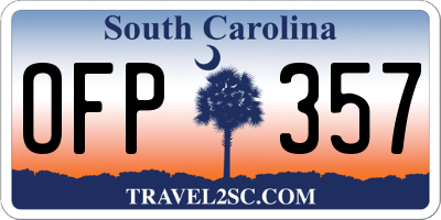 SC license plate OFP357