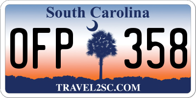 SC license plate OFP358