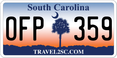 SC license plate OFP359