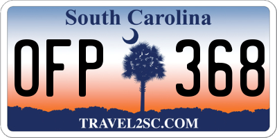 SC license plate OFP368