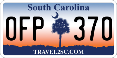 SC license plate OFP370
