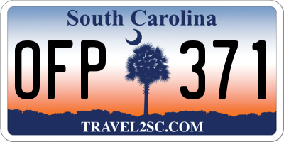 SC license plate OFP371