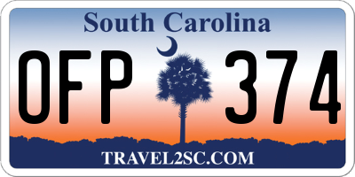 SC license plate OFP374