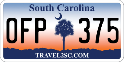 SC license plate OFP375