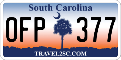 SC license plate OFP377