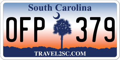 SC license plate OFP379