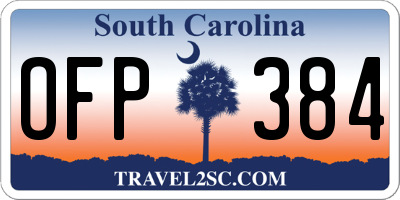 SC license plate OFP384