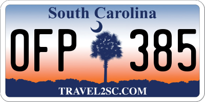SC license plate OFP385