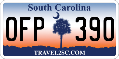 SC license plate OFP390