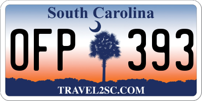 SC license plate OFP393