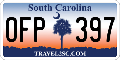 SC license plate OFP397