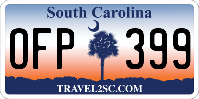 SC license plate OFP399