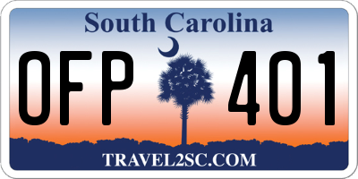 SC license plate OFP401