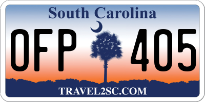 SC license plate OFP405