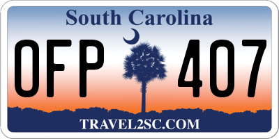SC license plate OFP407