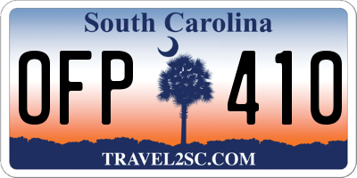 SC license plate OFP410