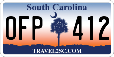 SC license plate OFP412
