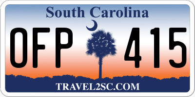 SC license plate OFP415