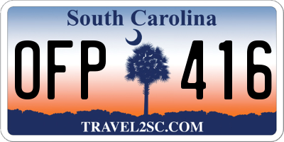 SC license plate OFP416