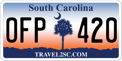 SC license plate OFP420