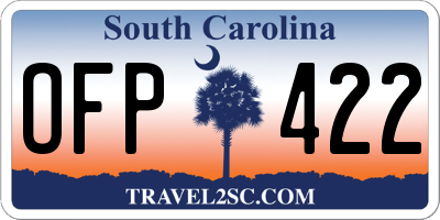 SC license plate OFP422
