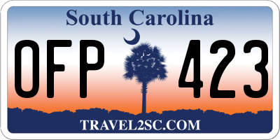 SC license plate OFP423