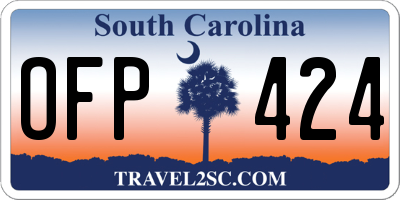 SC license plate OFP424