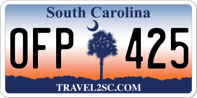 SC license plate OFP425